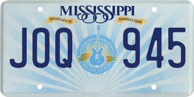 MS license plate JOQ945