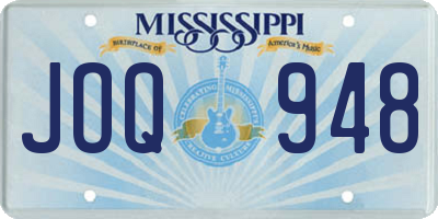 MS license plate JOQ948