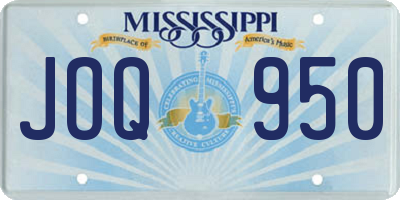 MS license plate JOQ950
