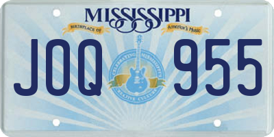 MS license plate JOQ955