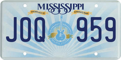 MS license plate JOQ959