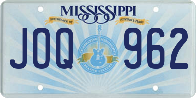 MS license plate JOQ962