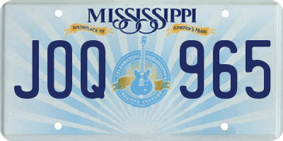MS license plate JOQ965