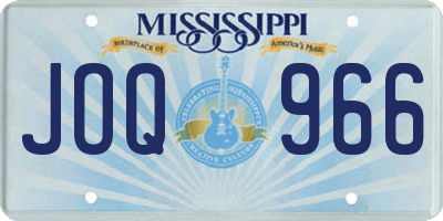 MS license plate JOQ966