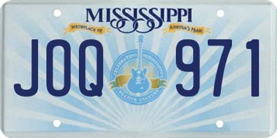 MS license plate JOQ971