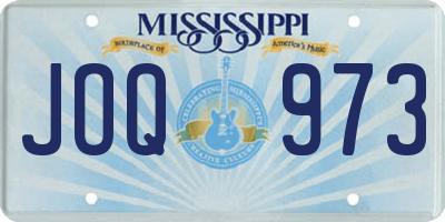 MS license plate JOQ973