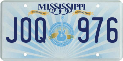 MS license plate JOQ976