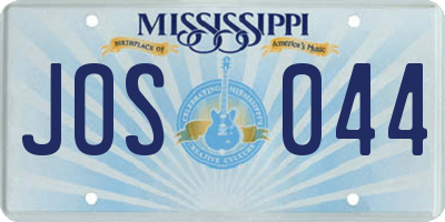 MS license plate JOS044