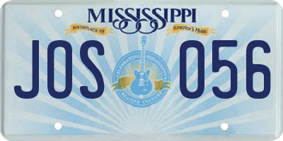 MS license plate JOS056