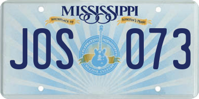 MS license plate JOS073