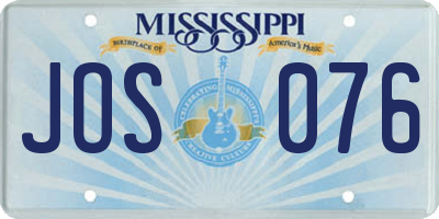 MS license plate JOS076