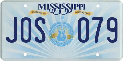 MS license plate JOS079
