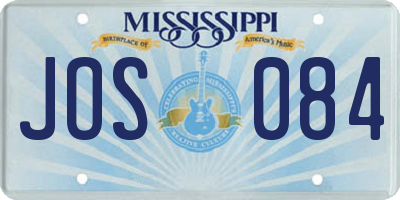 MS license plate JOS084