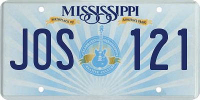 MS license plate JOS121