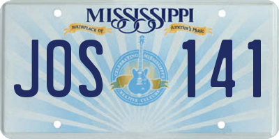 MS license plate JOS141