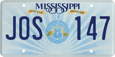 MS license plate JOS147