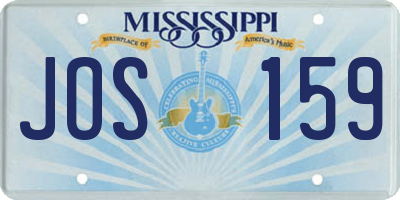MS license plate JOS159