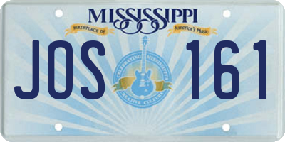 MS license plate JOS161