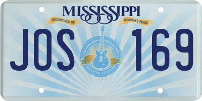 MS license plate JOS169