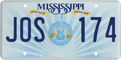 MS license plate JOS174
