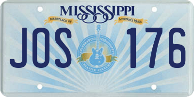 MS license plate JOS176