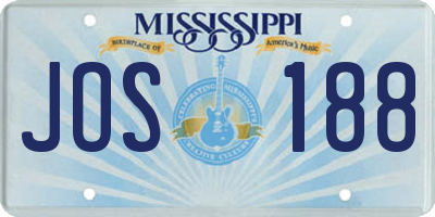 MS license plate JOS188