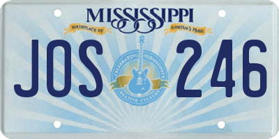 MS license plate JOS246