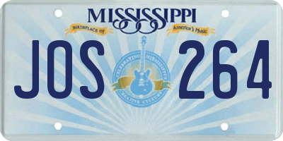 MS license plate JOS264