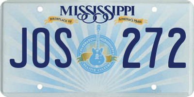 MS license plate JOS272