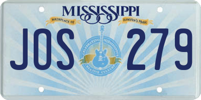 MS license plate JOS279