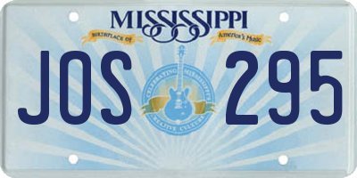 MS license plate JOS295