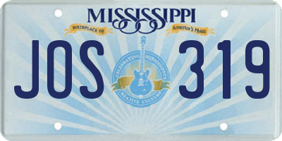 MS license plate JOS319
