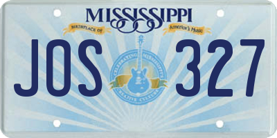 MS license plate JOS327