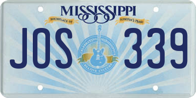 MS license plate JOS339