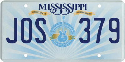 MS license plate JOS379