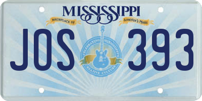 MS license plate JOS393