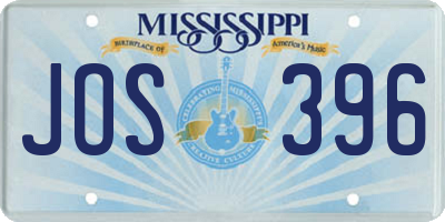 MS license plate JOS396