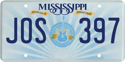 MS license plate JOS397