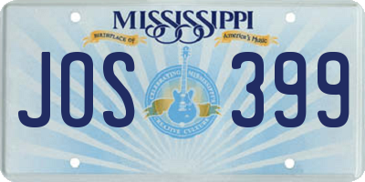 MS license plate JOS399