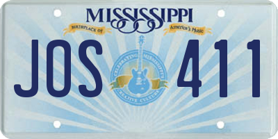 MS license plate JOS411