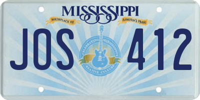 MS license plate JOS412