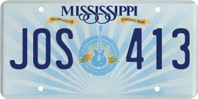 MS license plate JOS413
