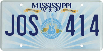 MS license plate JOS414