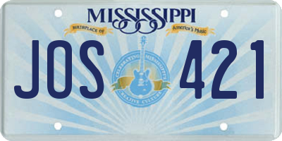 MS license plate JOS421