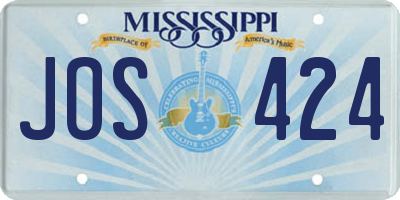 MS license plate JOS424