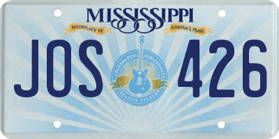 MS license plate JOS426