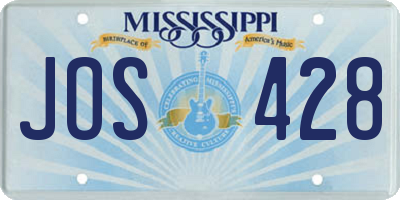 MS license plate JOS428