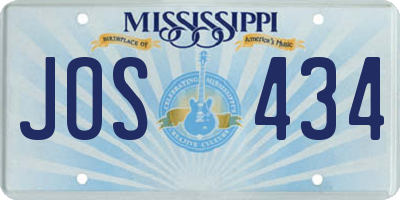 MS license plate JOS434