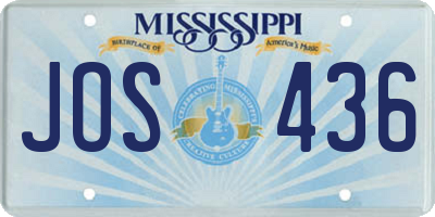 MS license plate JOS436