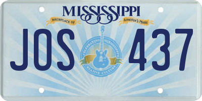 MS license plate JOS437